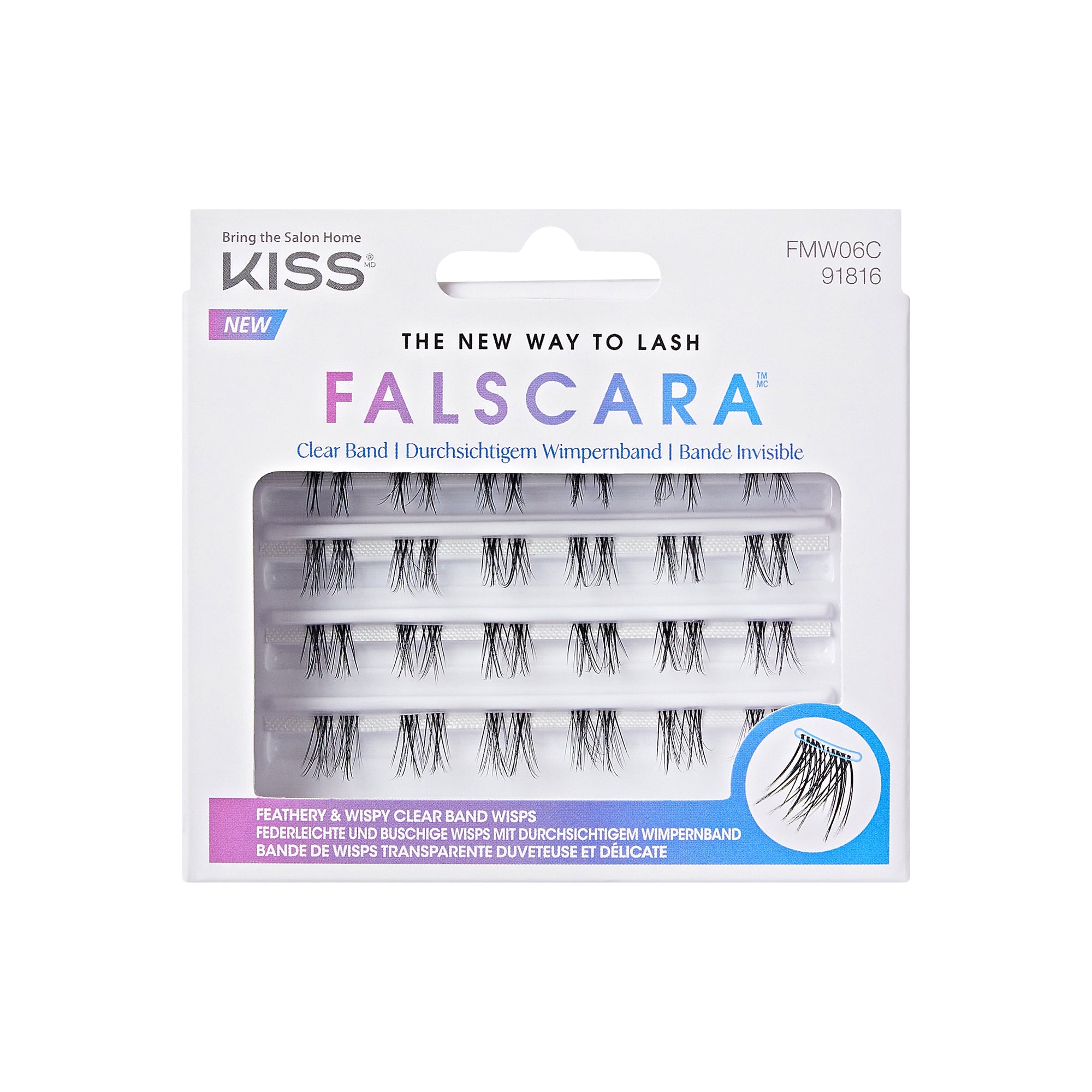 Kiss Falscara Eyelash Multipack Clear Band