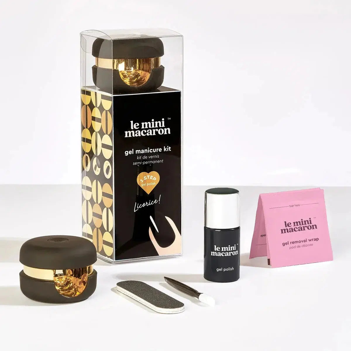 Le Mini Macaron Gel Manicure Set Licorice