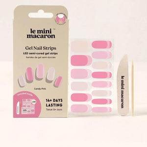Le Mini Macaron Gel Nail Strips Candy Pink