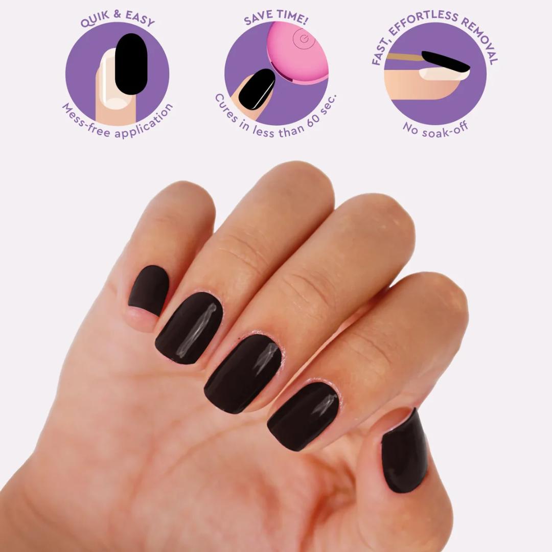 Le Mini Macaron Gel Nail Strips Licorice