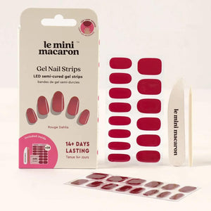 Le Mini Macaron Gel Nail Strips Rouge Dahlia