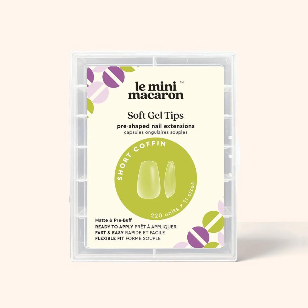 Le Mini Macaron Le Soft Gel Tips Short Coffin