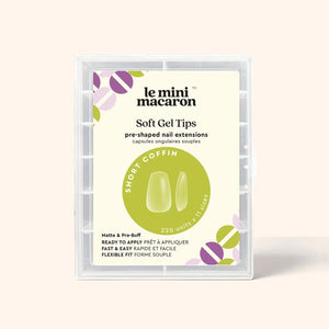 Le Mini Macaron Le Soft Gel Tips Short Coffin