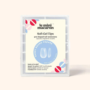 Le Mini Macaron Le Soft Gel Tips Short Round Square