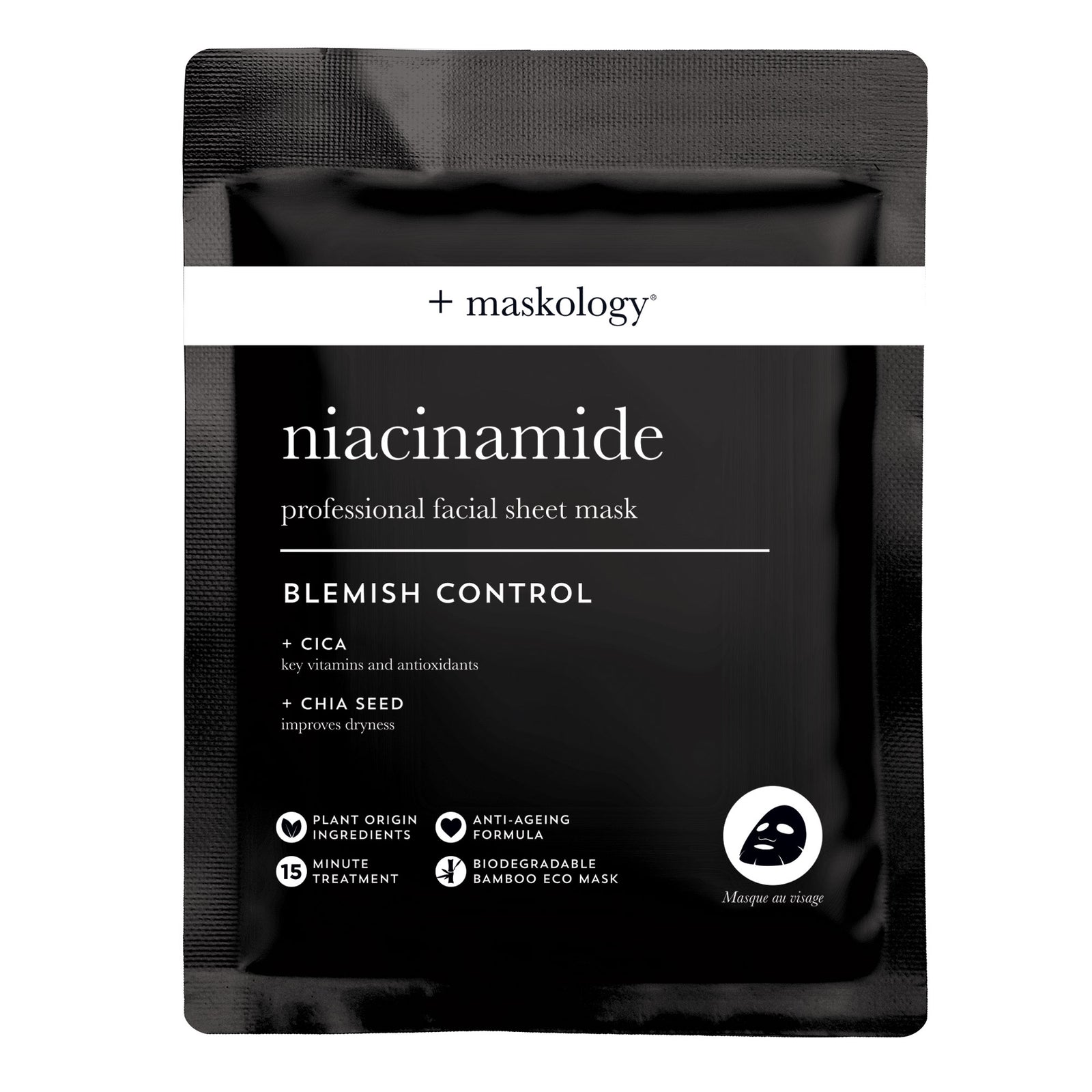+Maskology Niacinamide Sheet Mask