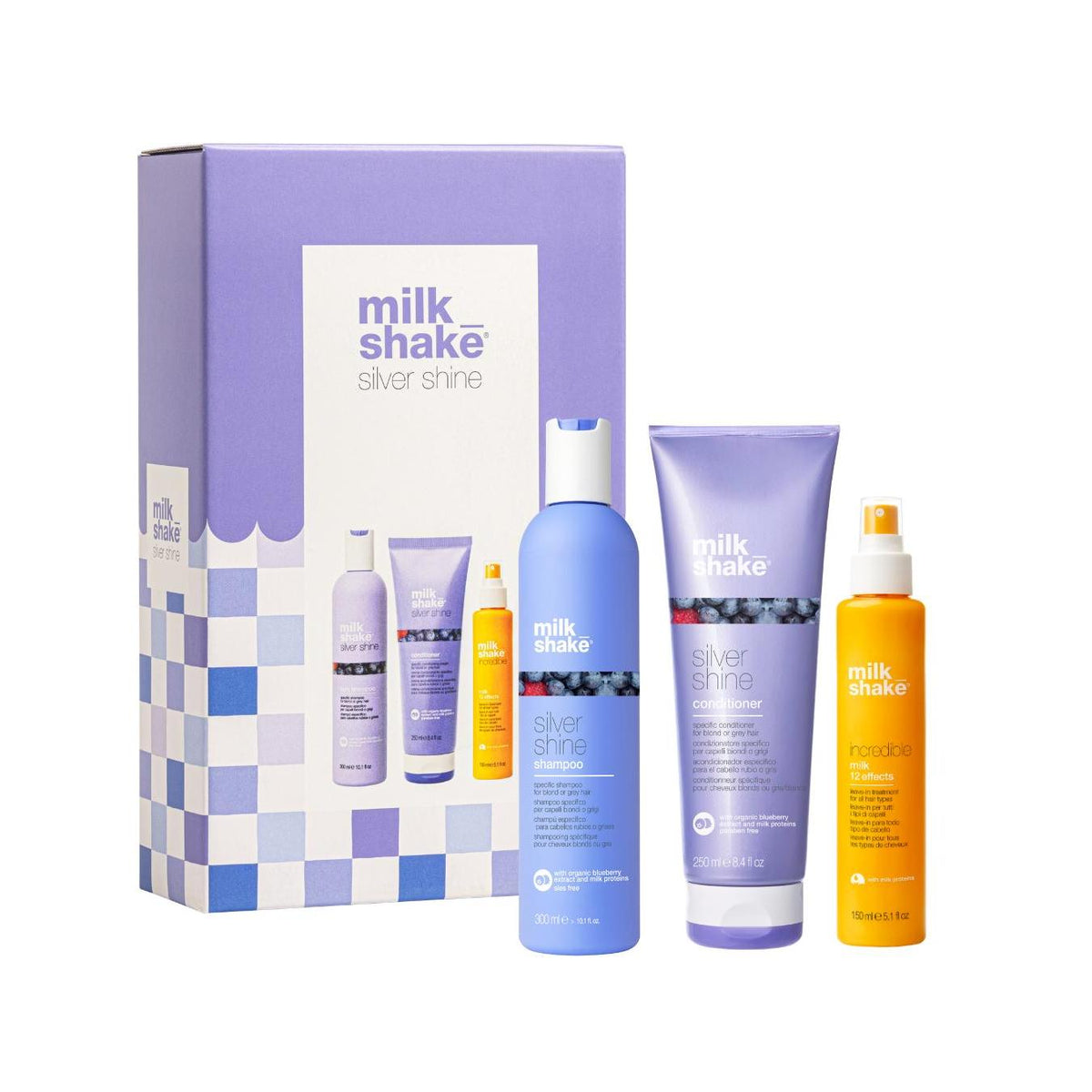 Milk Shake Silver Shine Trio Gjafasett