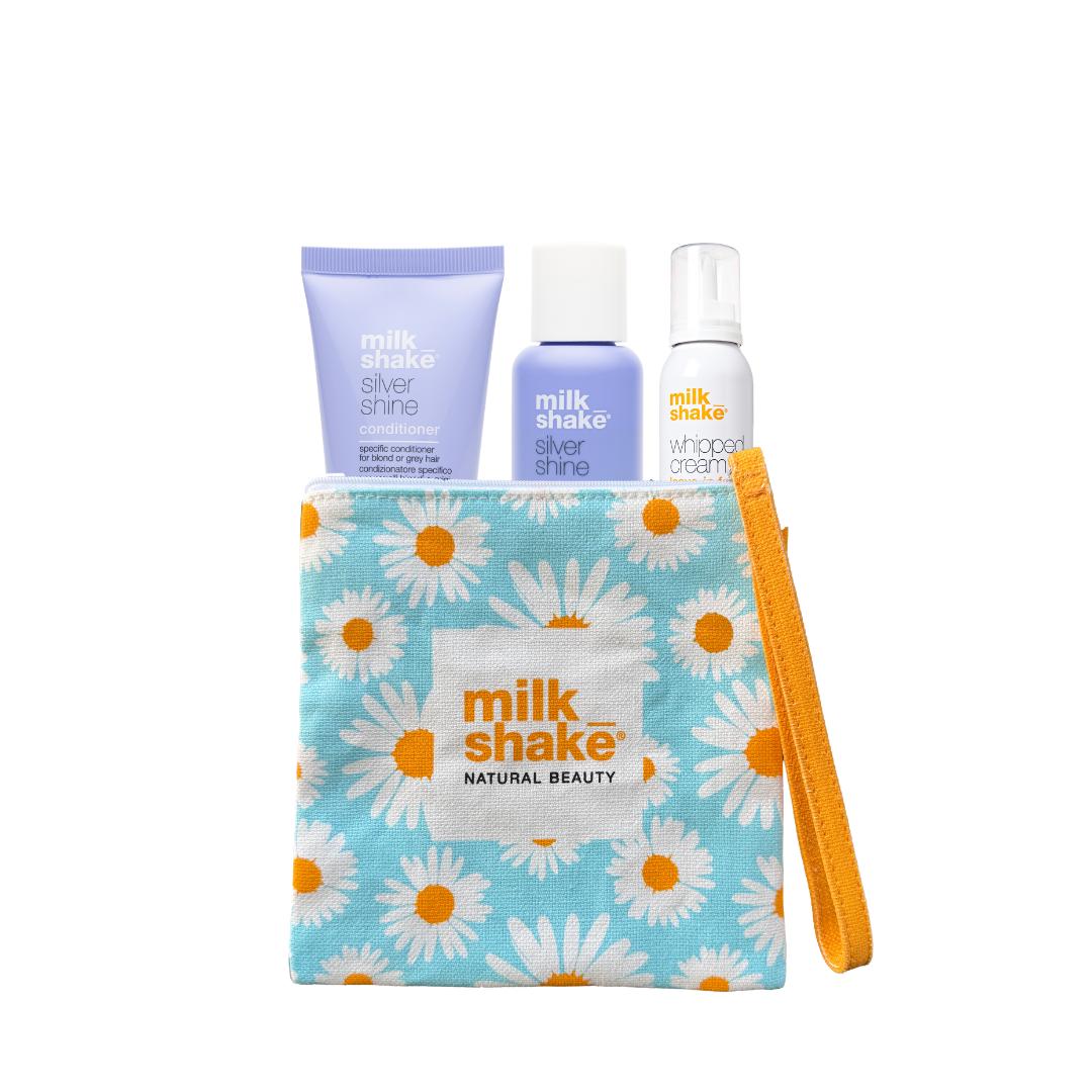 Milk Shake Silver Shine Trio Mini Pouch Gjafasett