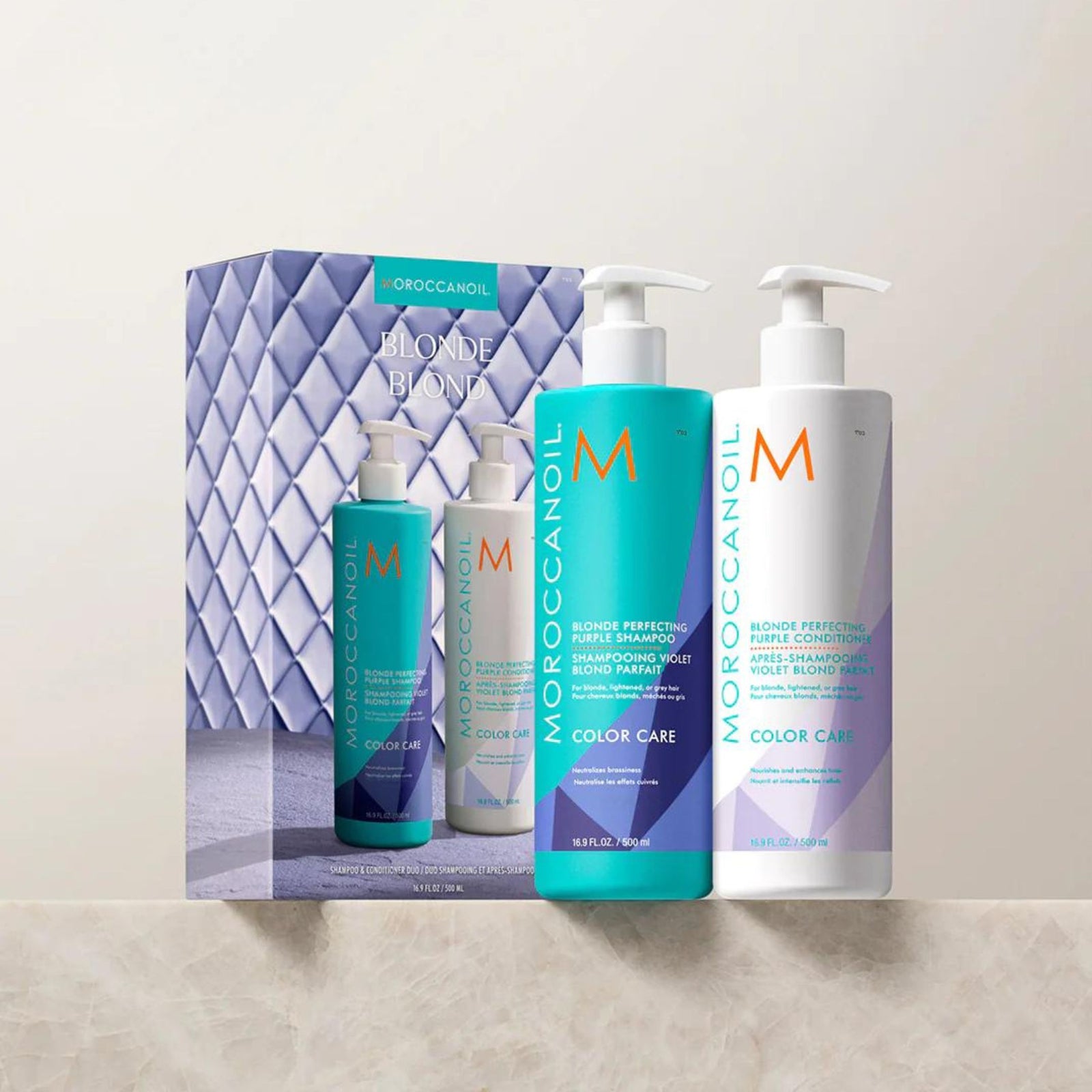 Moroccanoil Color Care Blonde Duo 500ml Gjafasett