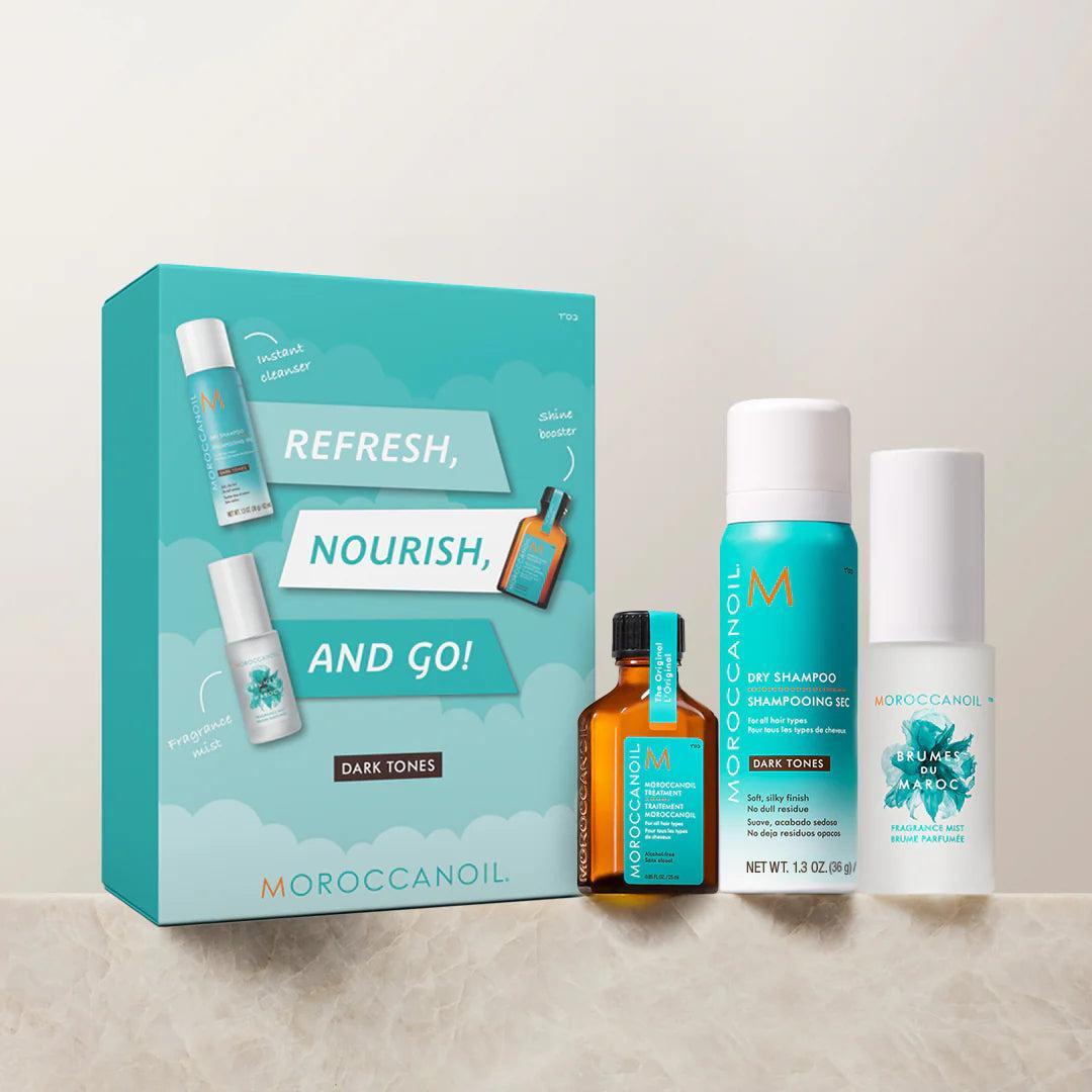 Moroccanoil Refresh, Nourish, and Go! Dark Tones Spring Kit