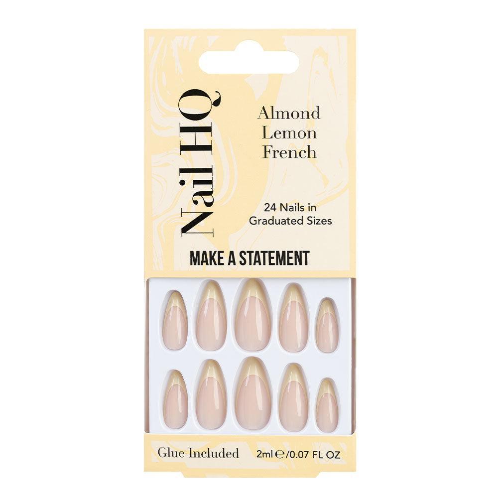 Nail Hq Almond Lemon French