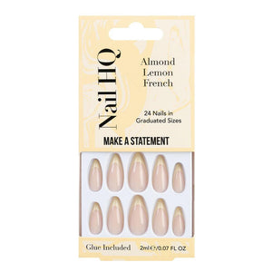 Nail Hq Almond Lemon French