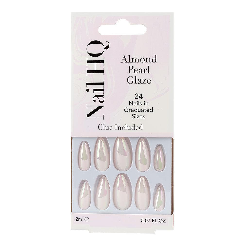 Nail Hq Almond Pearl Glaze Nails