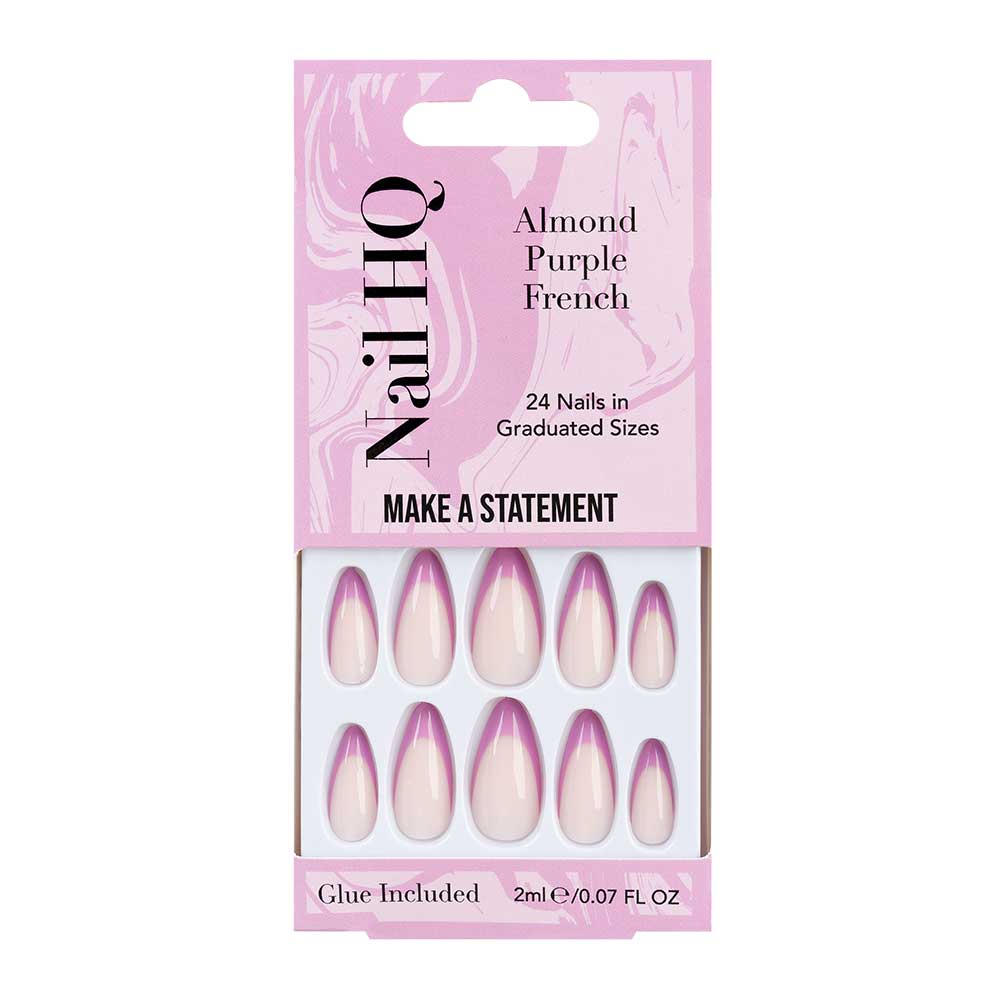 Nail Hq Almond Purple French