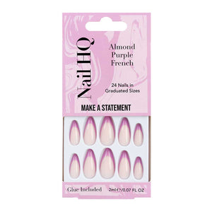 Nail Hq Almond Purple French