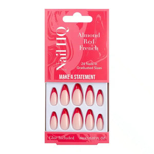 Nail Hq Almond Red French