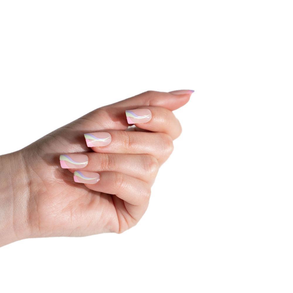 Nail Hq Square Sorbet Swirl