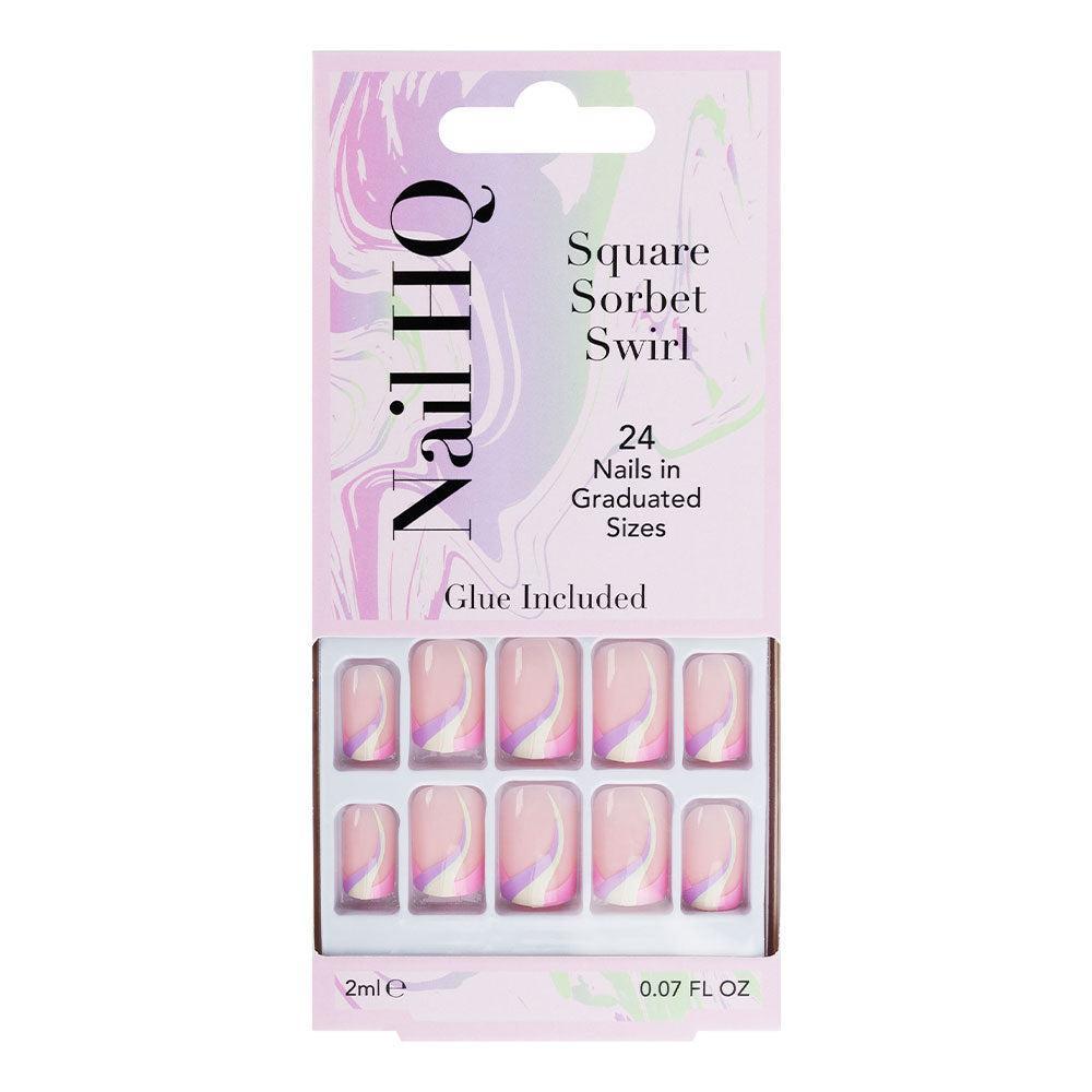 Nail Hq Square Sorbet Swirl