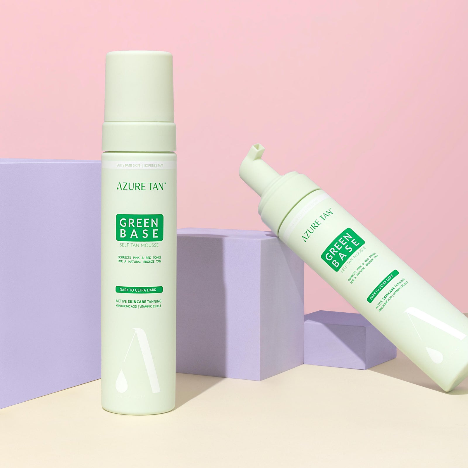 POS - Azure Tan Self Tan Mousse Green Base 200ml