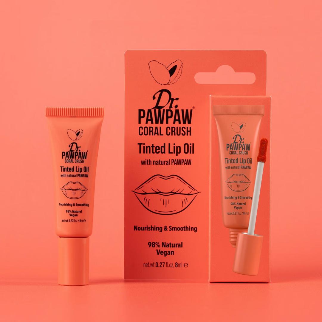 POS - Dr PawPaw Tinted Lip Oil Coral Crush 8ml
