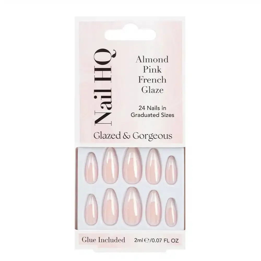POS - Nail HQ Almond Pink French Glaze Nails