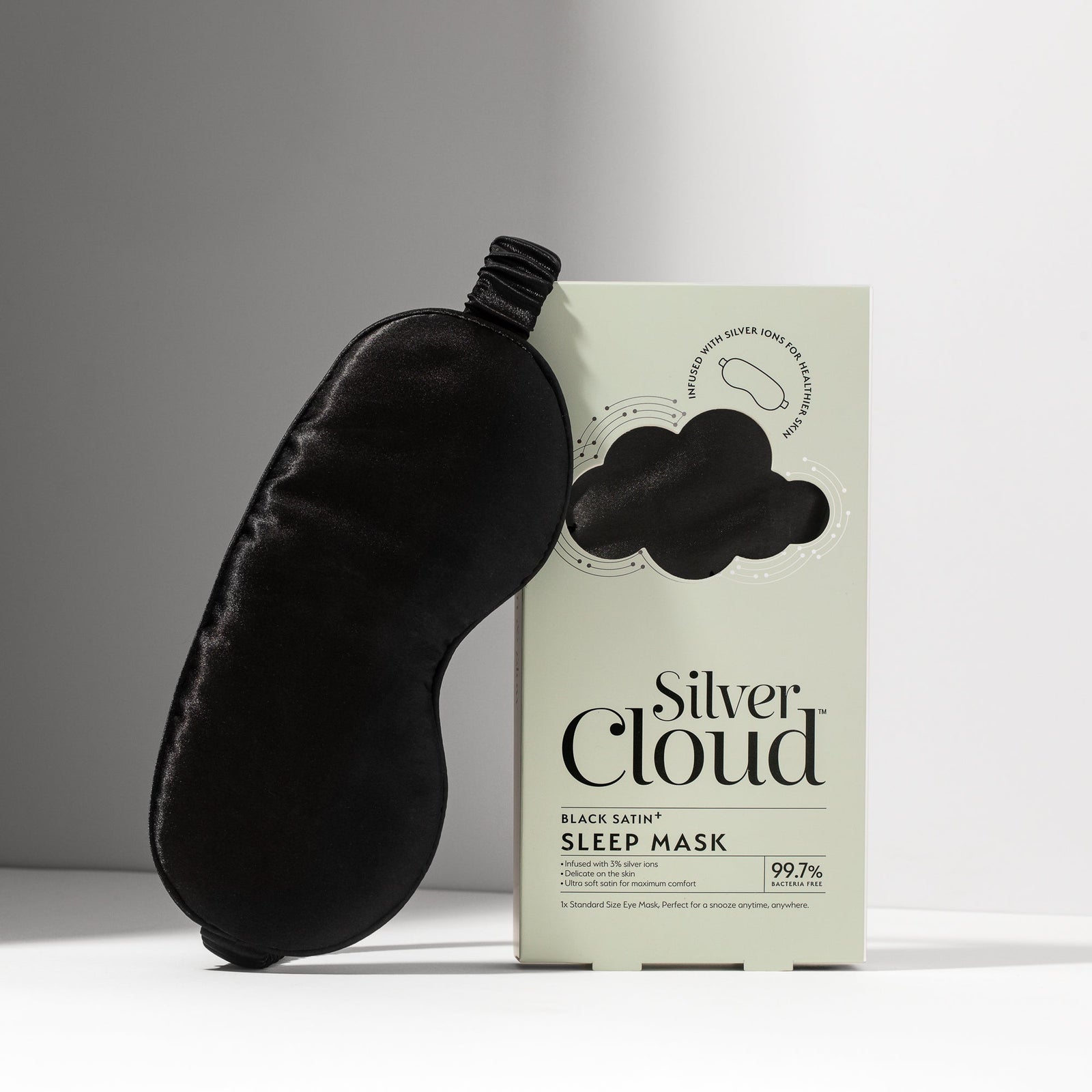 POS - Silver Cloud Satin Sleep Mask