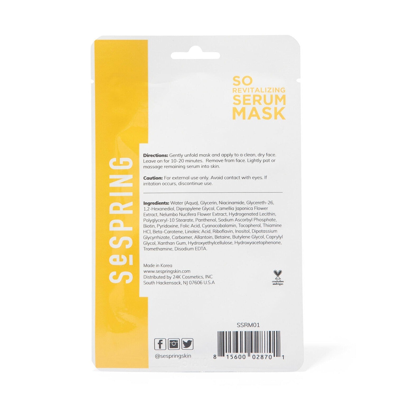 SeSpring So Revitalizing Serum Mask