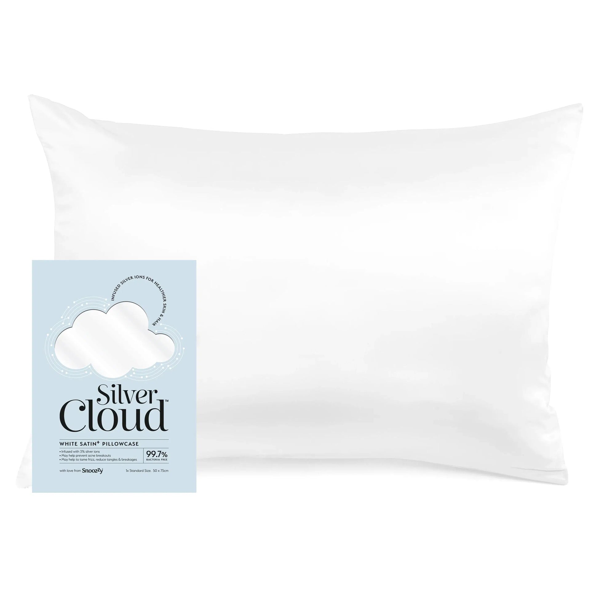 Silver Cloud Satin Pillowcase