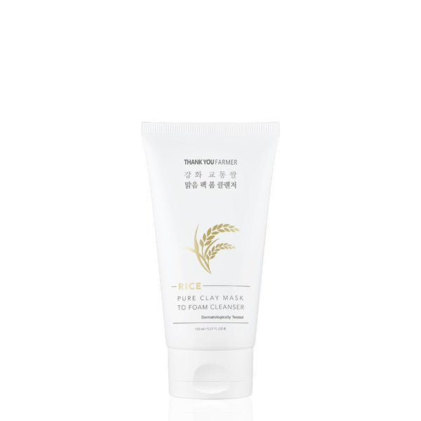 Thank You Farmer Rice Pure Clay Mask To Foam Cleanser 150ml