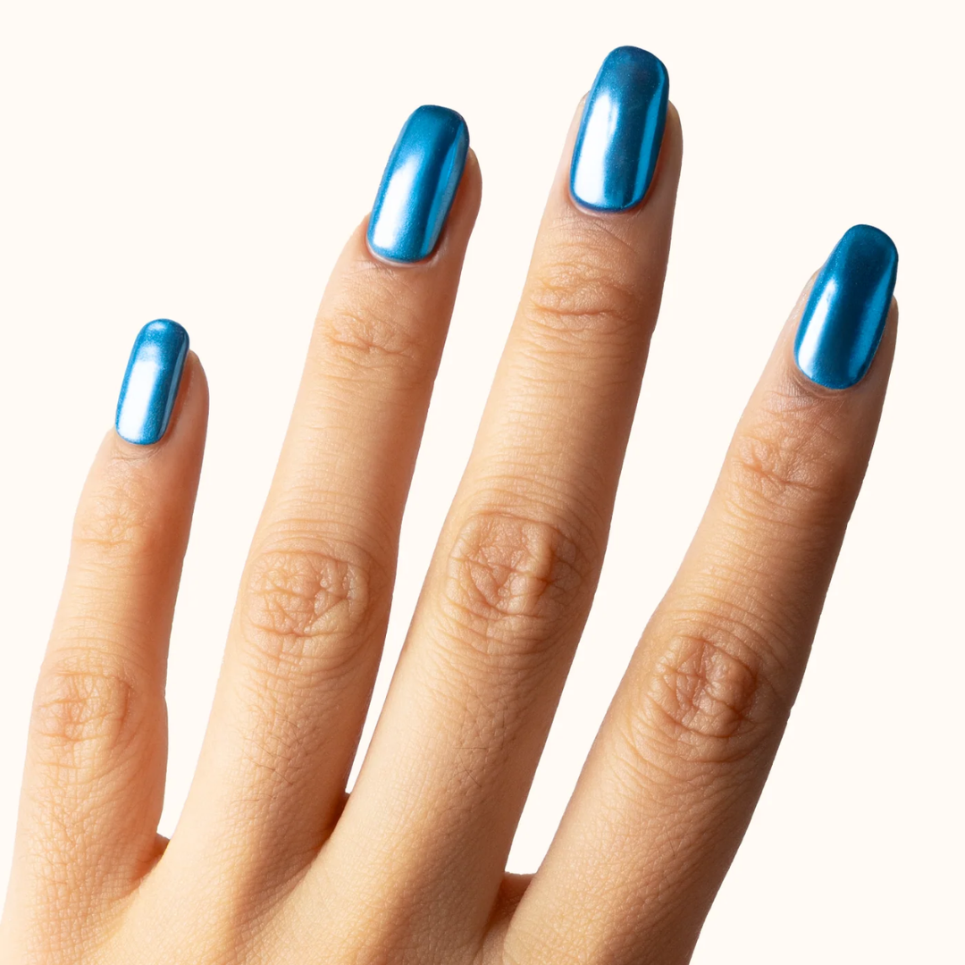 Le Mini Macaron Chrome Powder Pen Cyber Blue