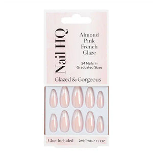 Nail HQ Almond Pink French Glaze Nails