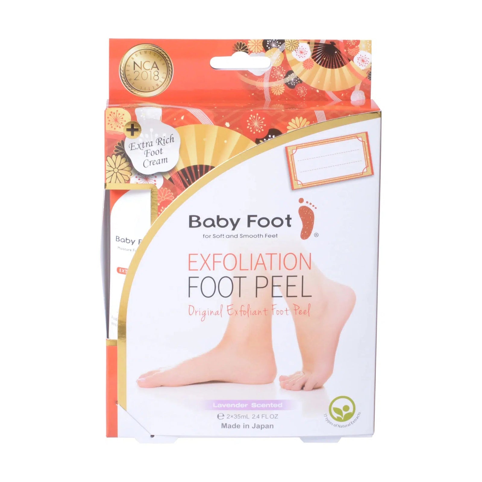 Baby Foot Easy Pack Foot Peel Gjafasett Með Kremi