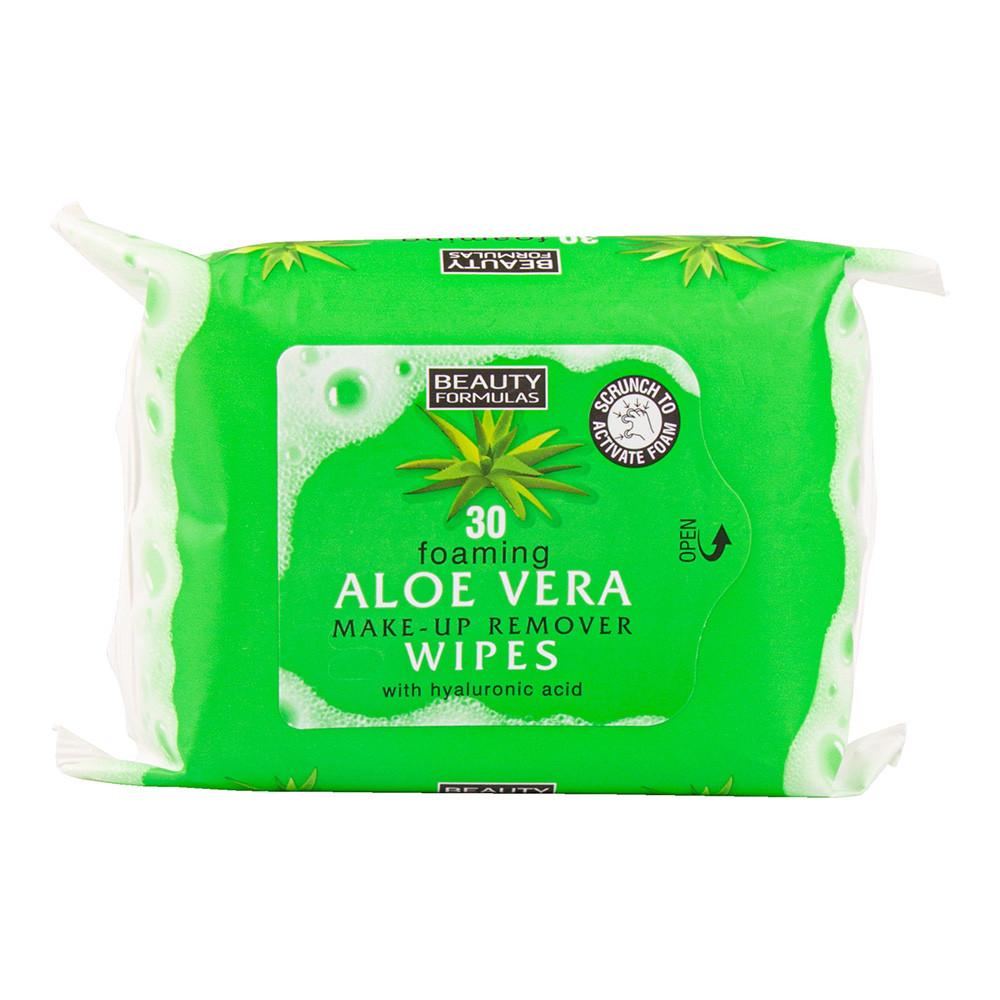 Beauty Formulas Aloe Vera Foaming Make Up Remover Wipes