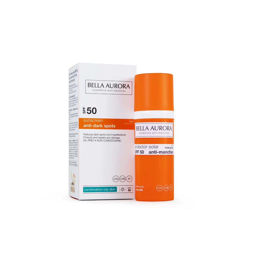 Bella Aurora Sólarvörn Blönduð/Feit Húð SPF 50+ 50ml