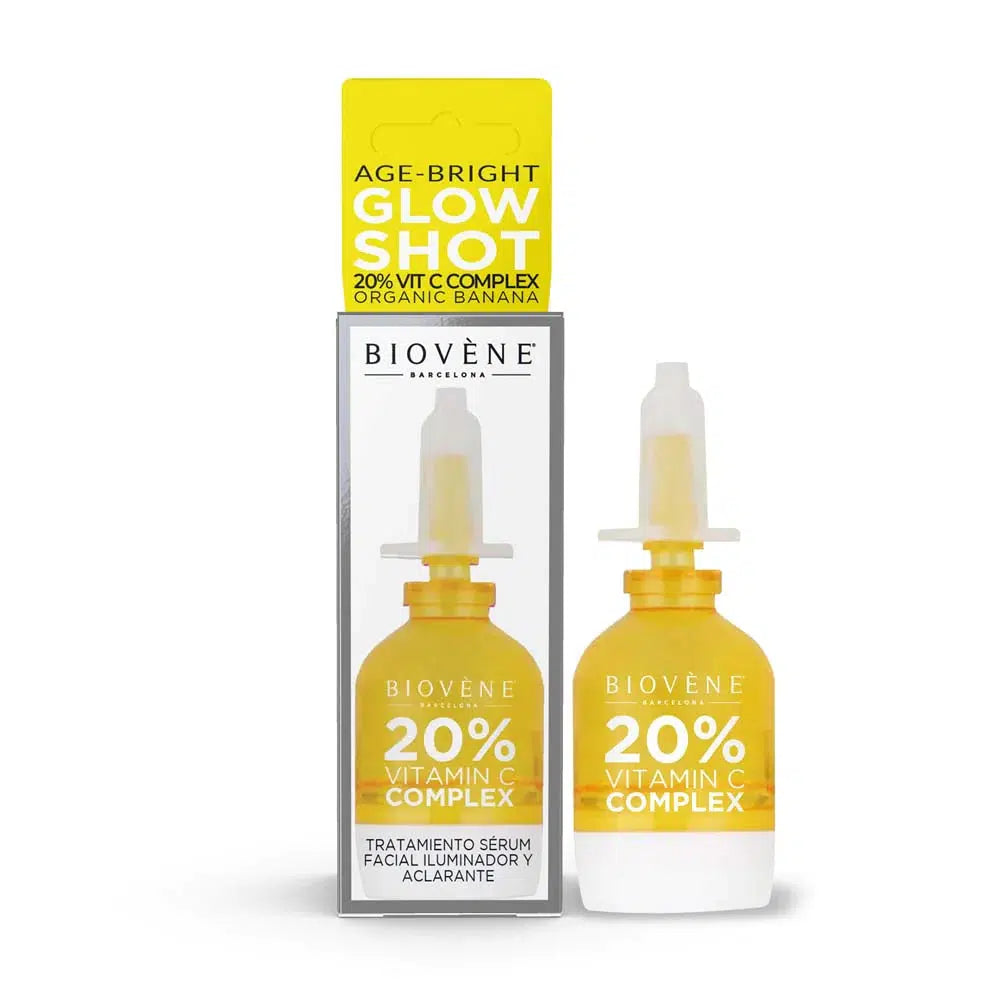 Biovéne Glow Shot Age-Bright 20% VIT C + Organic Banana Facial Serum Treatment 10ml