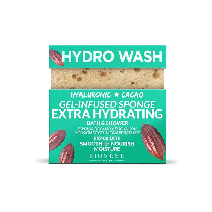 Biovéne Hydro Wash Extra Hydrating Hyaluronic Acid & Cacao Gel-Infused Sponge 75gr
