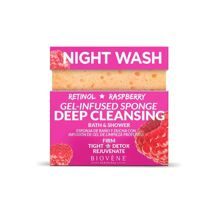 Biovéne Night Wash Deep Cleansing Retinol & Raspberry Gel-Infused Sponge 75gr