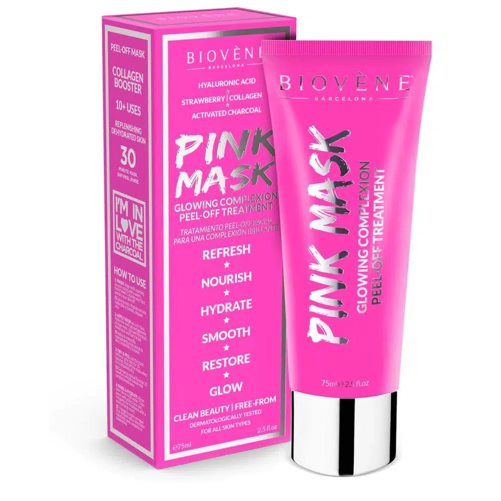 Biovéne Pink Mask Glowing Complexion Peel-Off Treatment