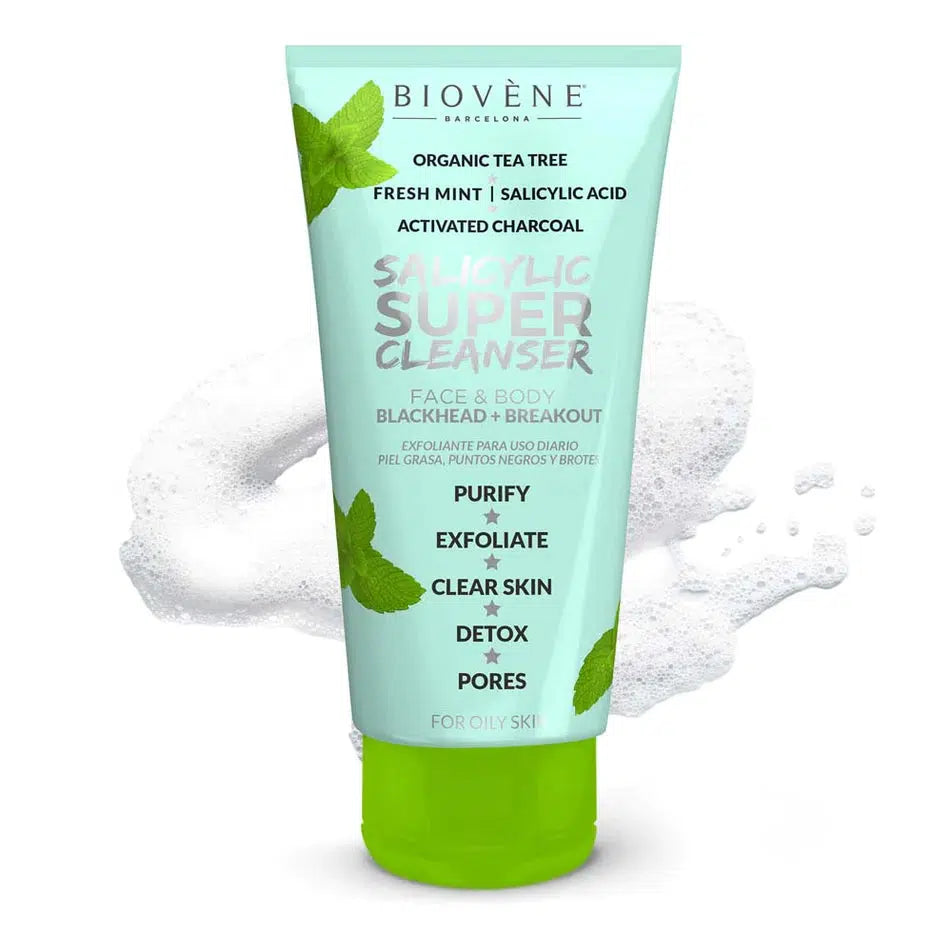 Biovéne Super Cleanser Salicylic Acid + Organic Tea Tree Breakout Cleanser Face & Body 200ml
