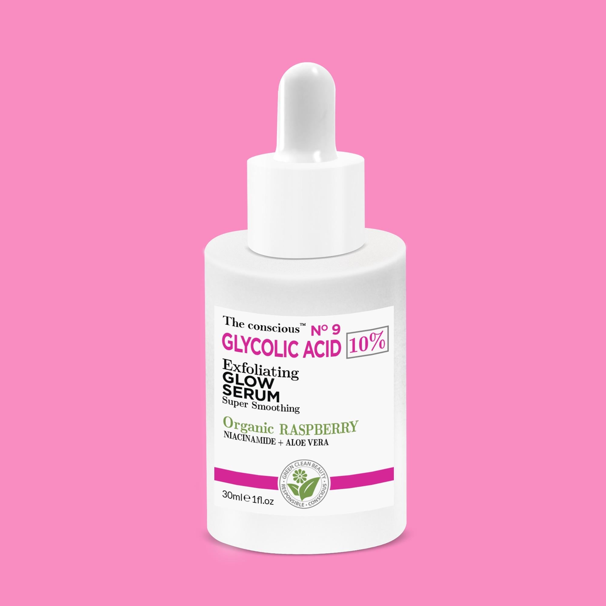 Biovéne The Conscious™ Glycolic Acid Exfoliating Glow Serum Organic Raspberry 30ml