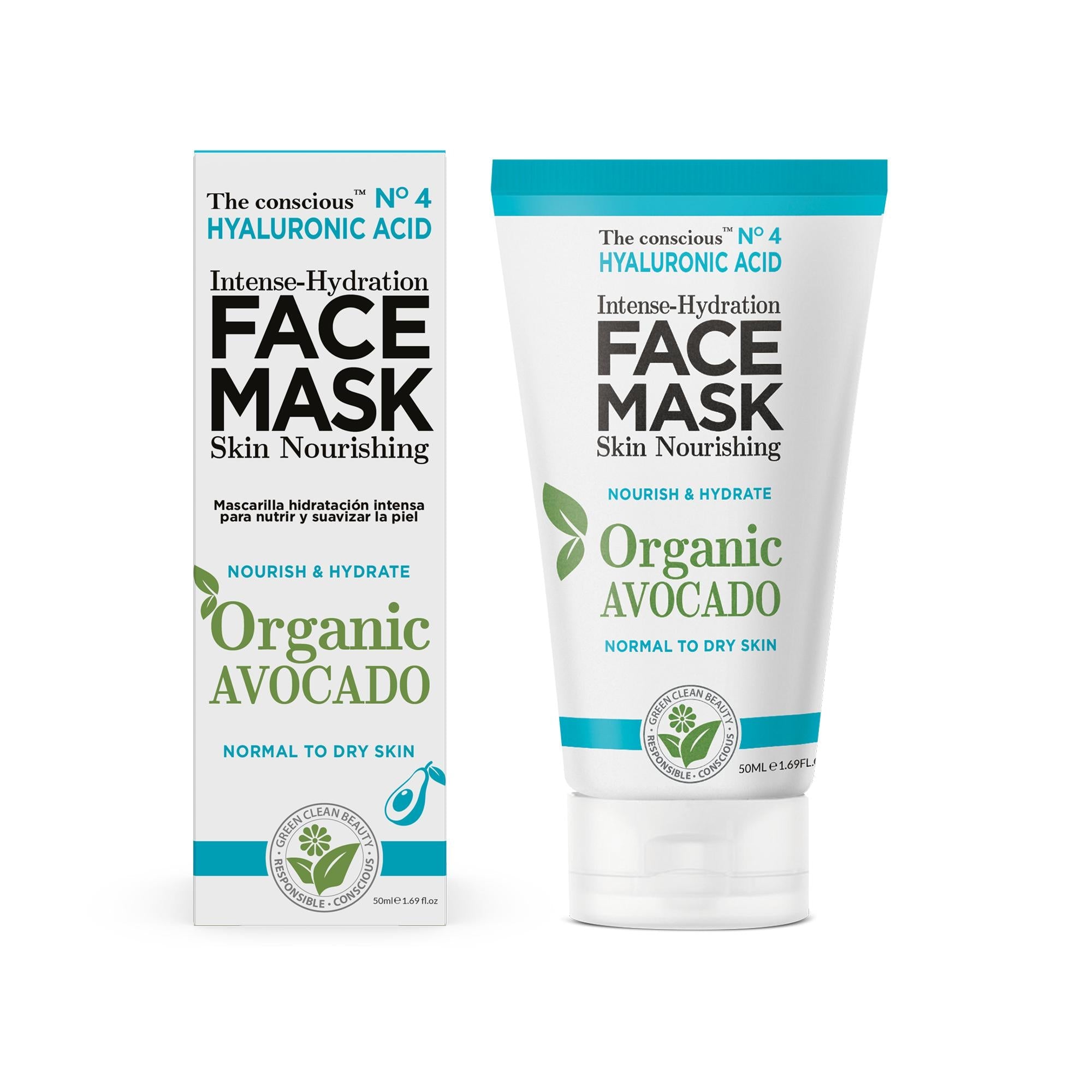 Biovéne The Conscious™ Hyaluronic Acid Intense-Hydration Face Mask Organic Avocado 50ml