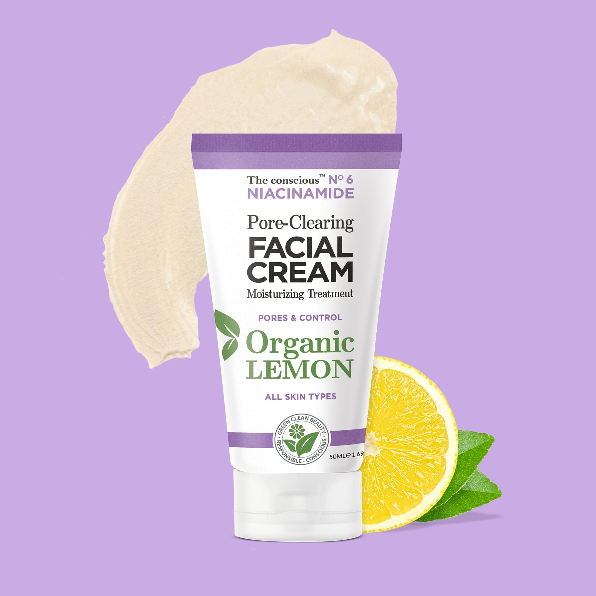 Biovéne The Conscious™ Niacinamide Pore-Clearing Facial Cream Organic Lemon 50ml