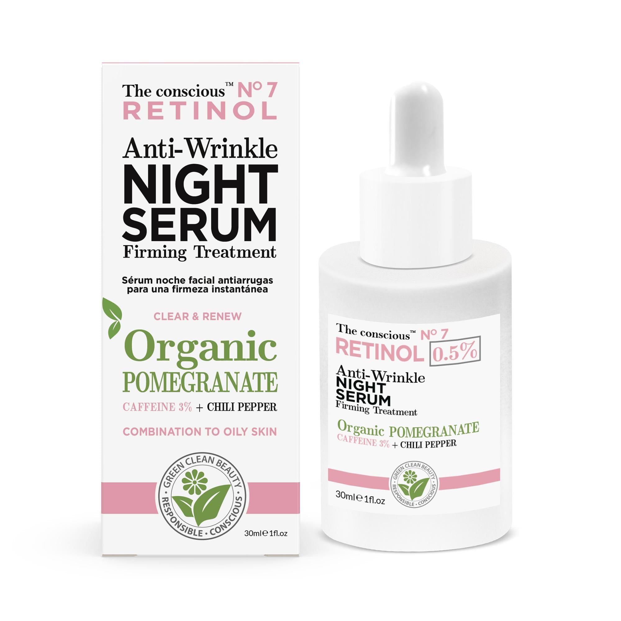 Biovéne The Conscious™ Retinol Anti-Wrinkle Night Serum Organic Pomegranate 30ml