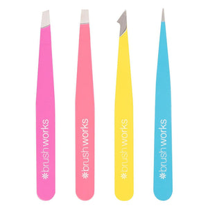 Brush Works HD 4 Piece Combination Tweezer Set