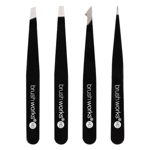 Brush Works HD 4 Piece Combination Tweezer Set