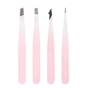 Brush Works HD 4 Piece Combination Tweezer Set