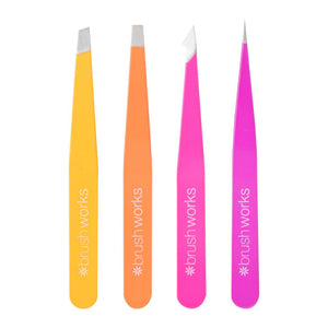 Brush Works HD 4 Piece Combination Tweezer Set