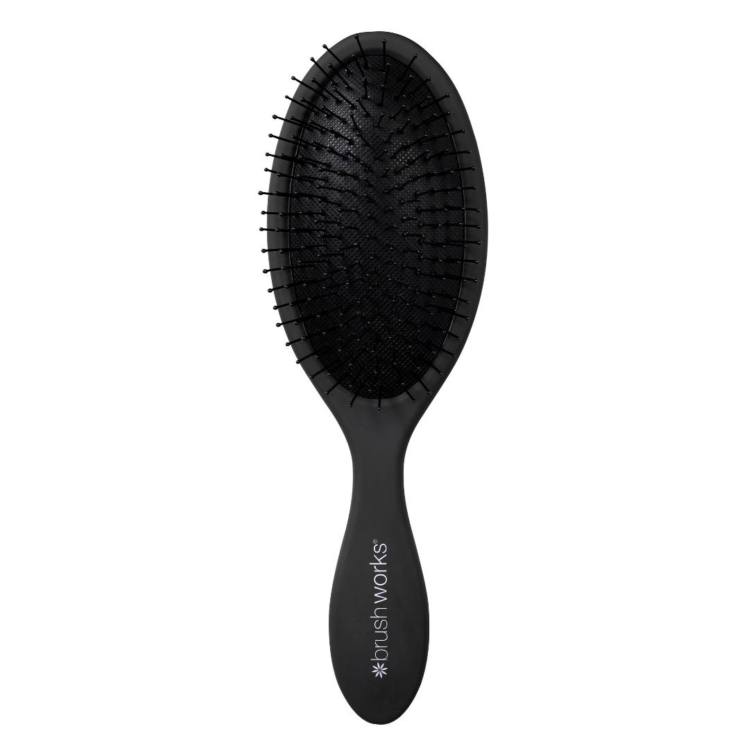 Brush Works Professional Oval Detangling Hair Brush Black