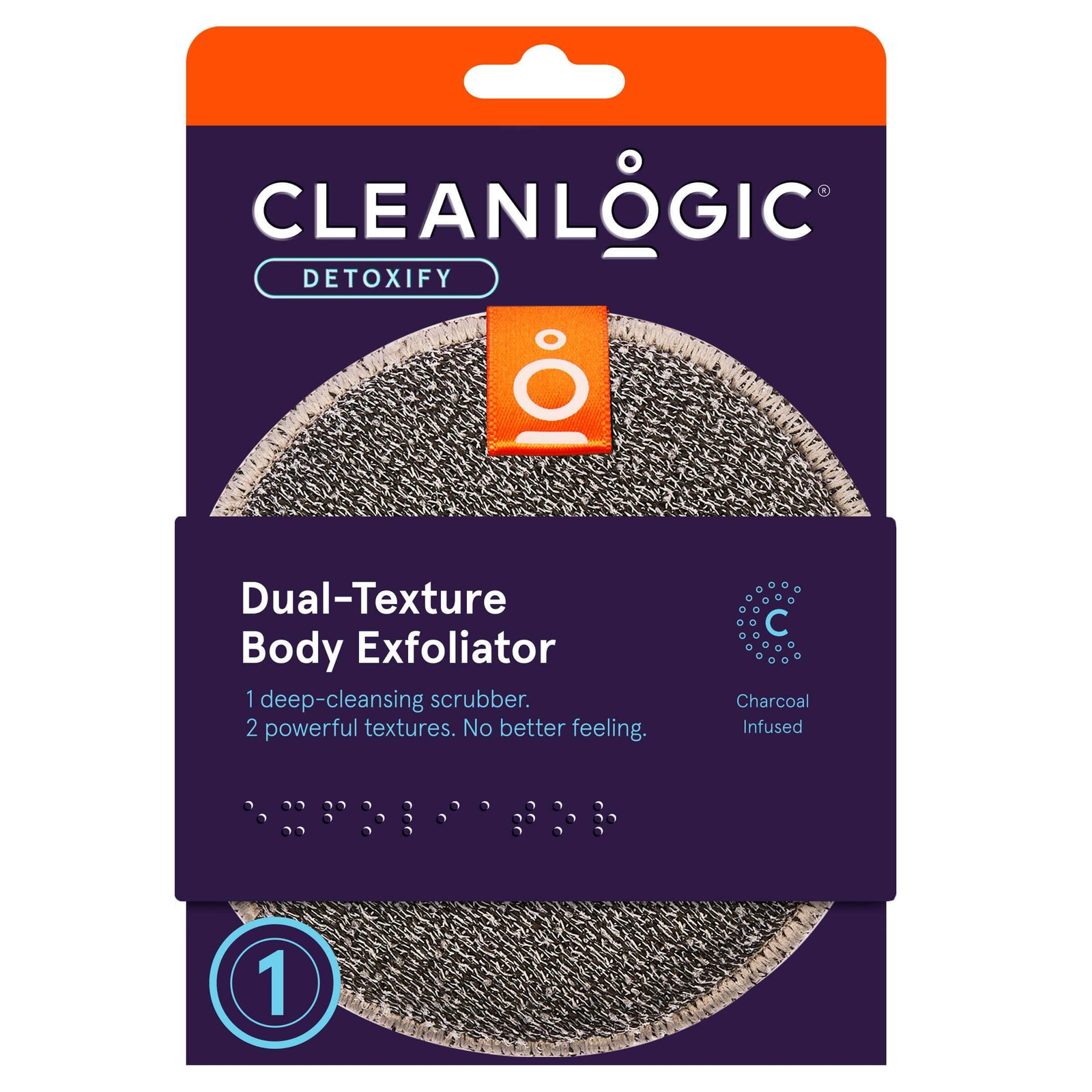 Cleanlogic Charcoal Dual Texture Body Exfoliator