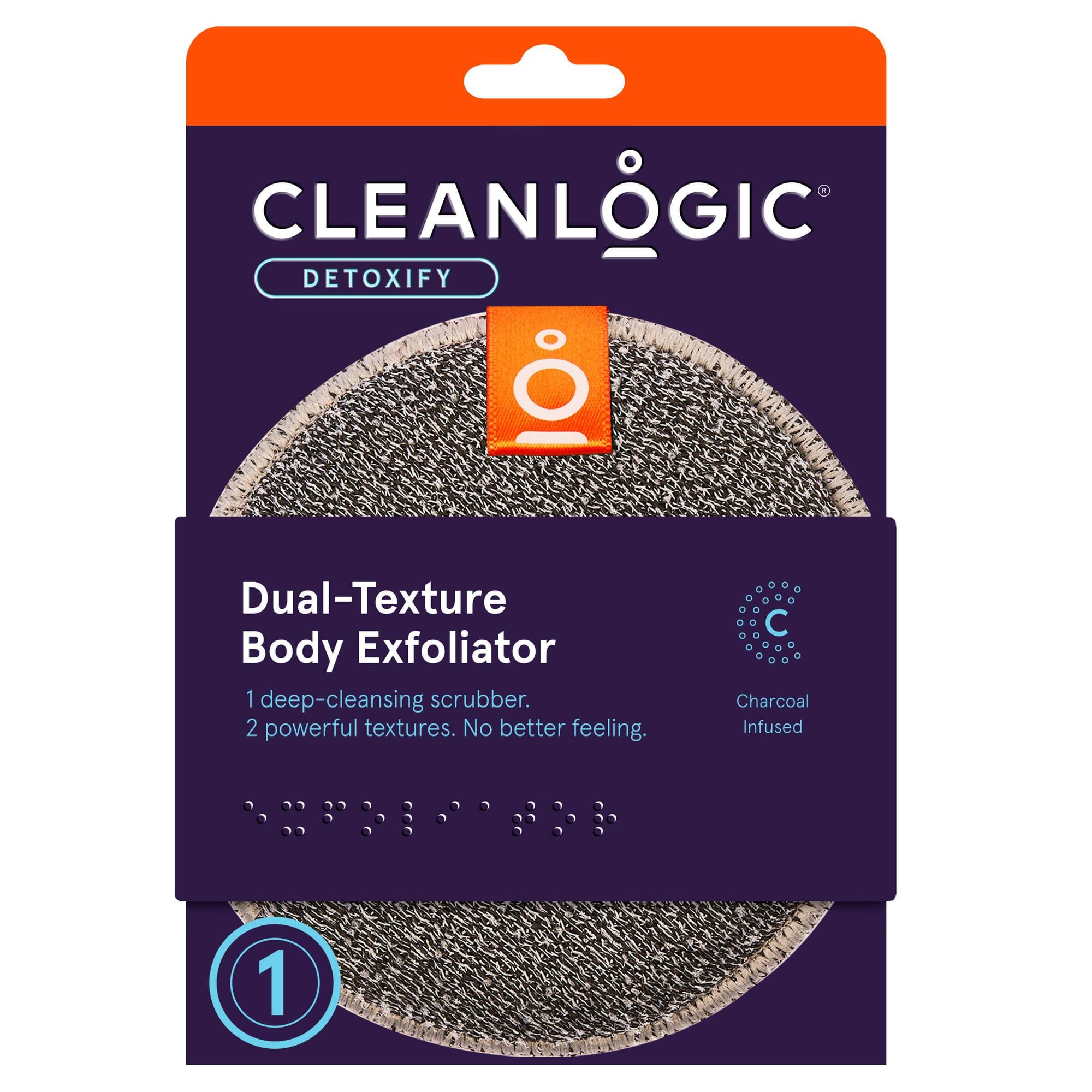 Cleanlogic Charcoal Dual-Texture Body Exfoliator