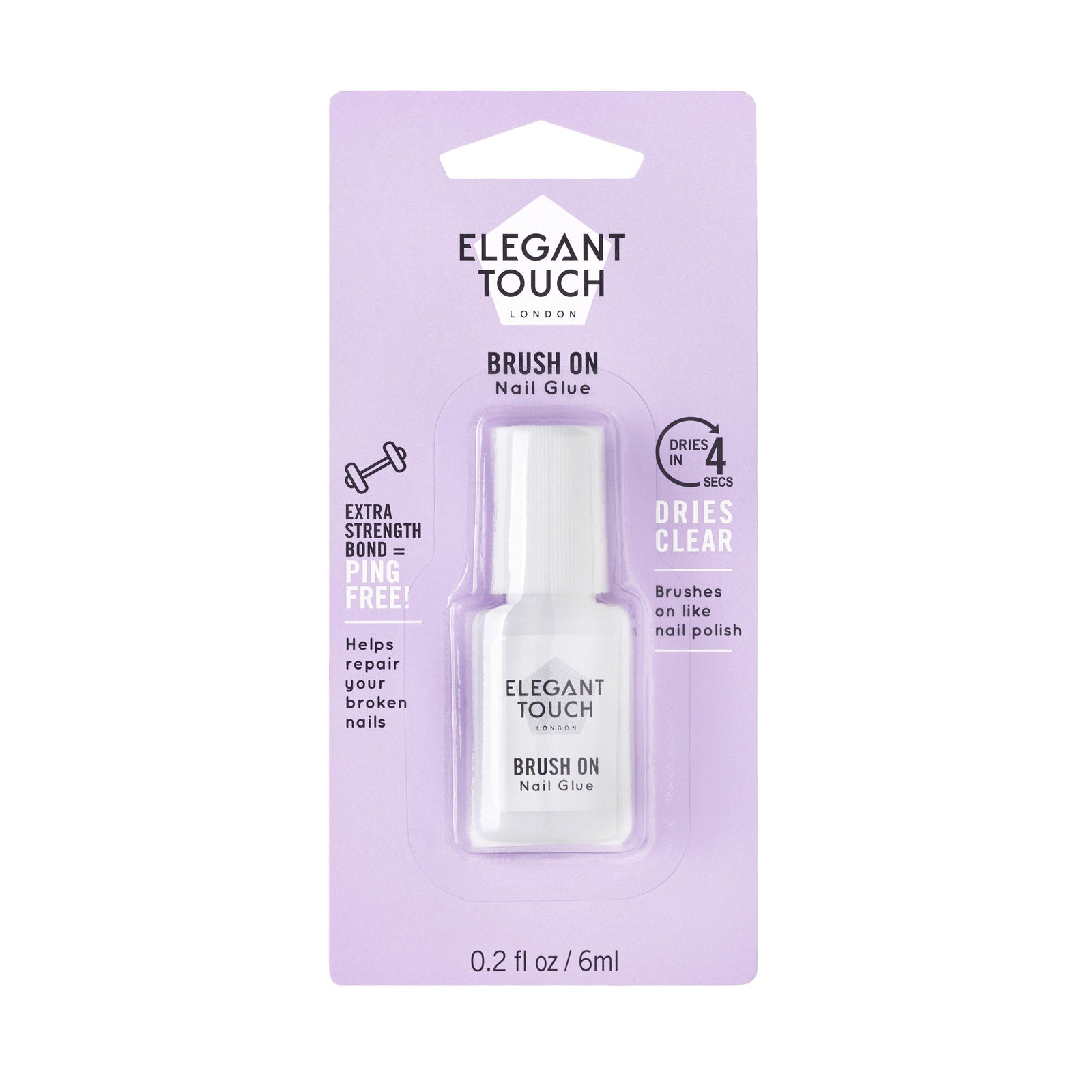 Elegant Touch Brush On Nail Glue 6ml
